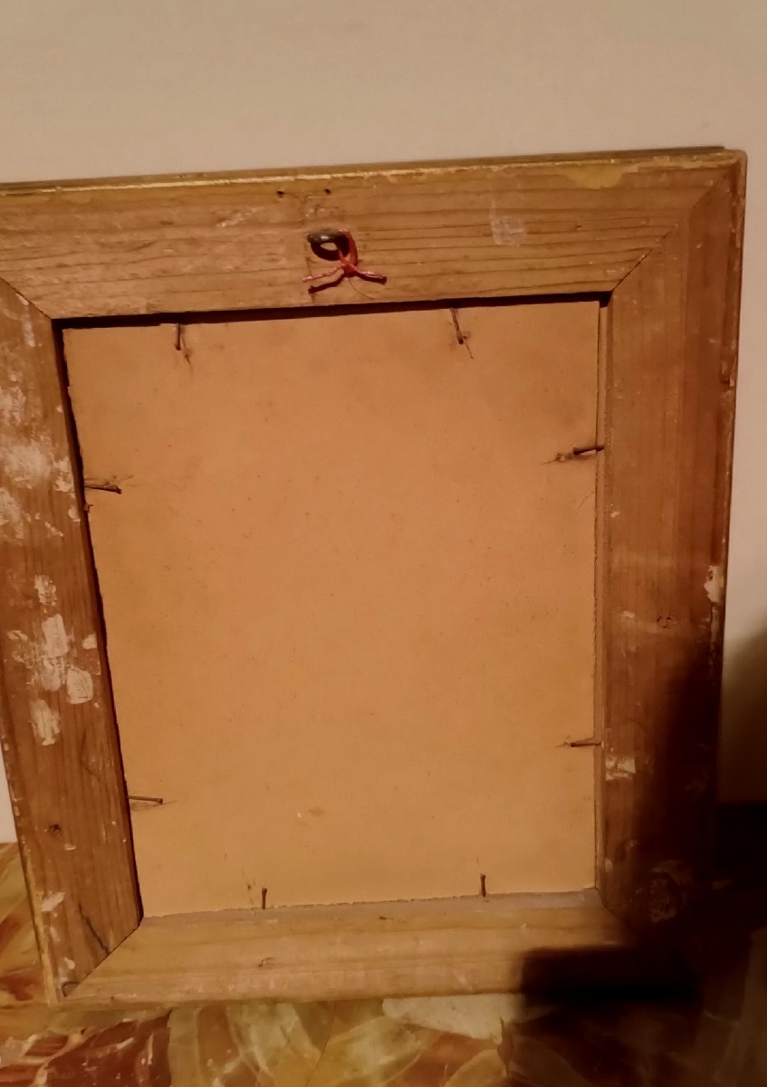 Antico dipinto su rame-madonna con bambino -scuola italiana-photo-4