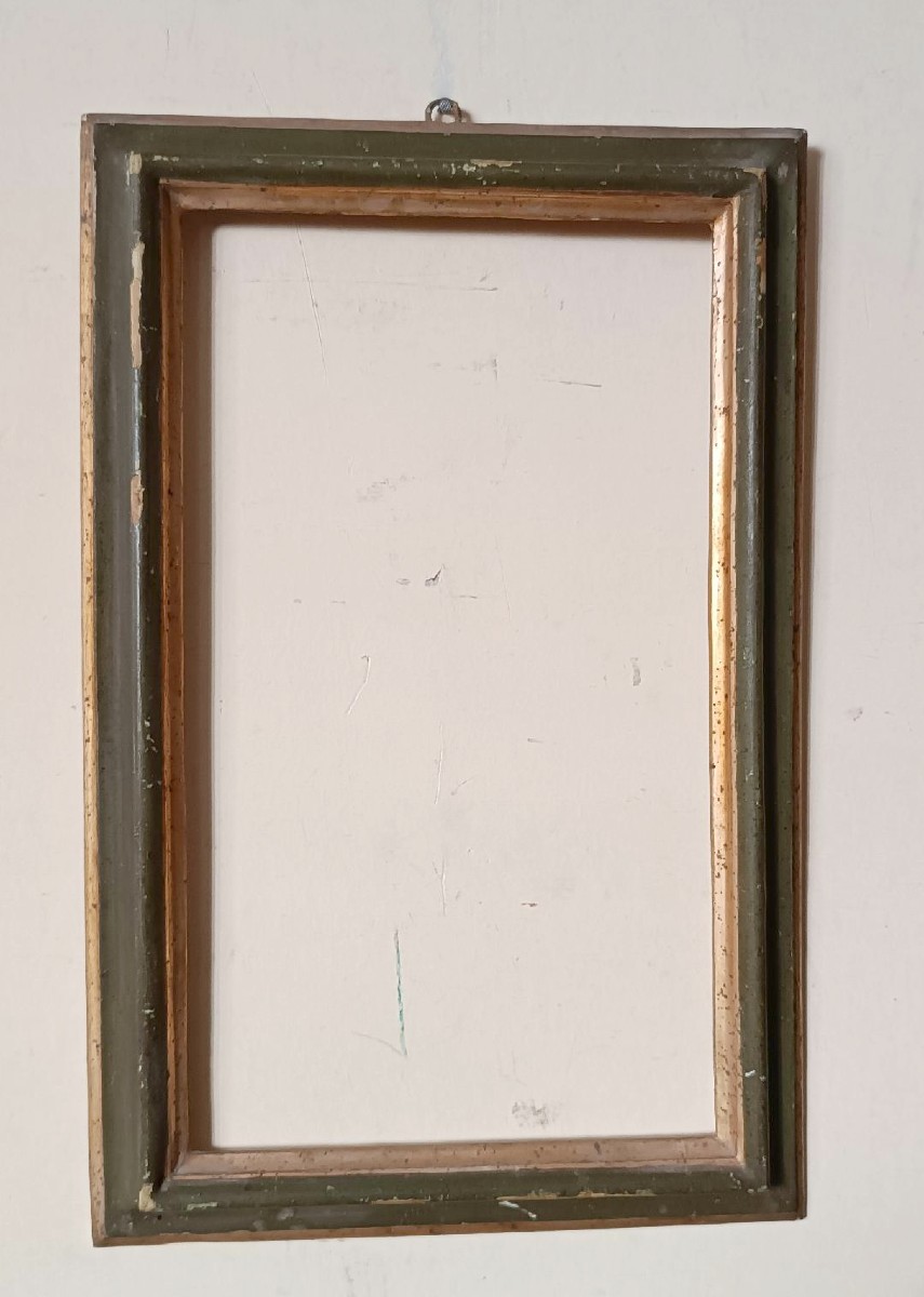 Antica cornice laccata toscana XVIII secolo-photo-2