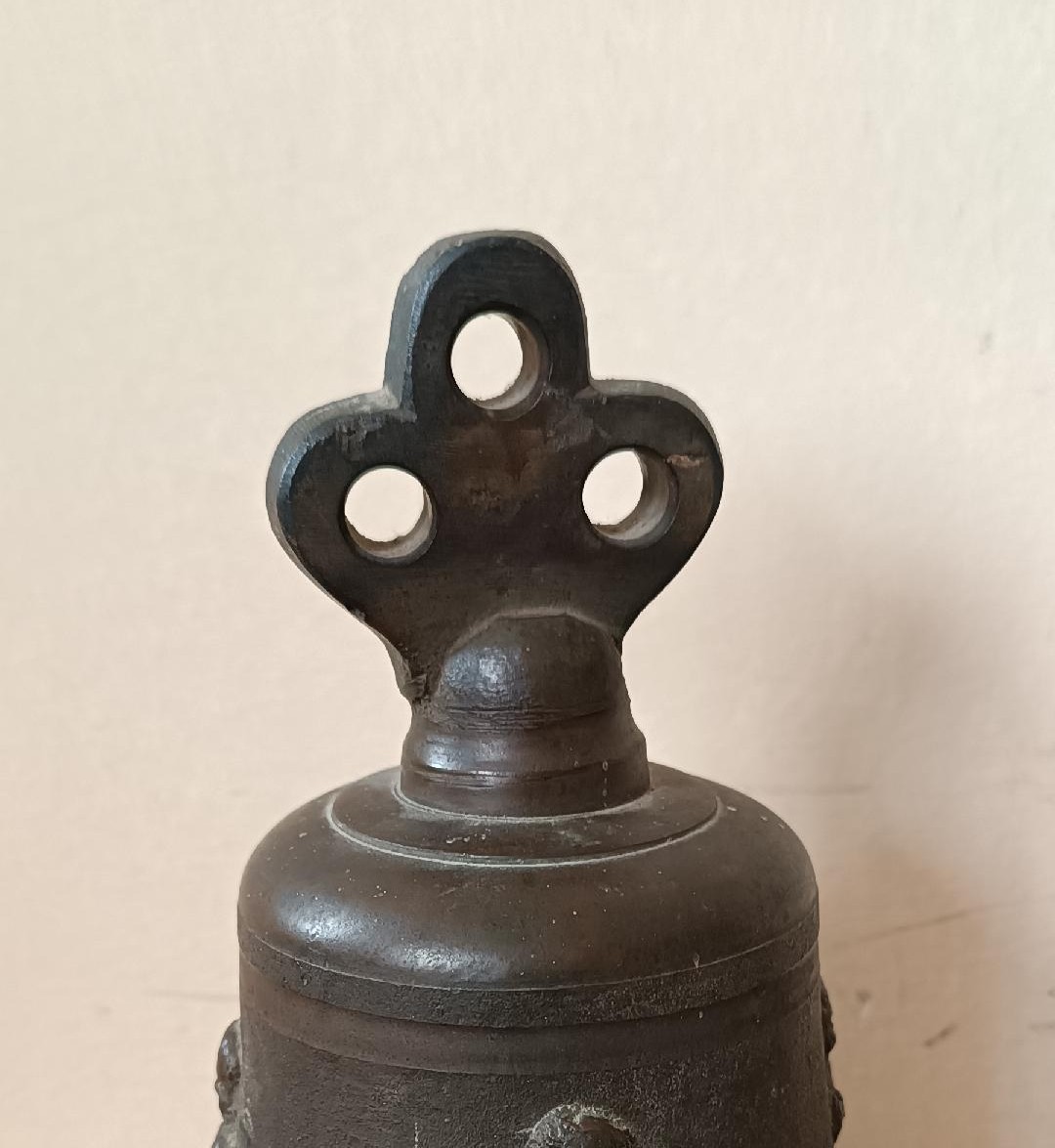  antica campana in bronzo Toscana XVIII secolo -h.27 cm-photo-3