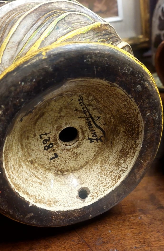 Base Lampada In Ceramica  UGO ZACCAGNINI Anni 30-photo-4