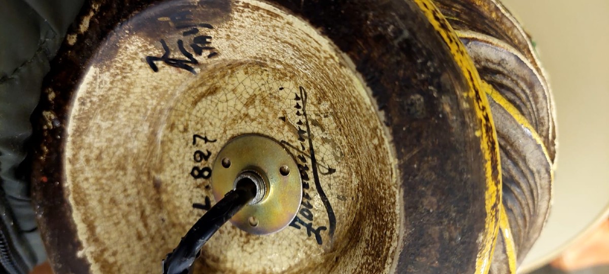 Lampada In Ceramica  UGO ZACCAGNINI Anni 30-photo-4