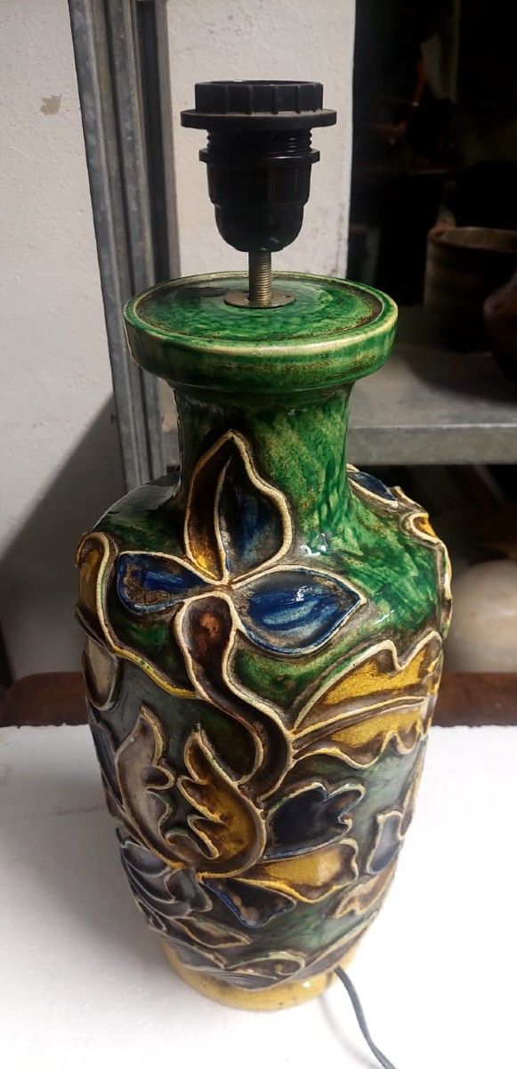 Lampada In Ceramica  UGO ZACCAGNINI Anni 30-photo-3