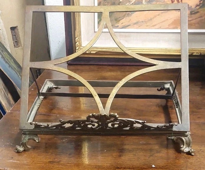 LEGGIO DA TAVOLO IN BRONZO XIX SECOLO-photo-2