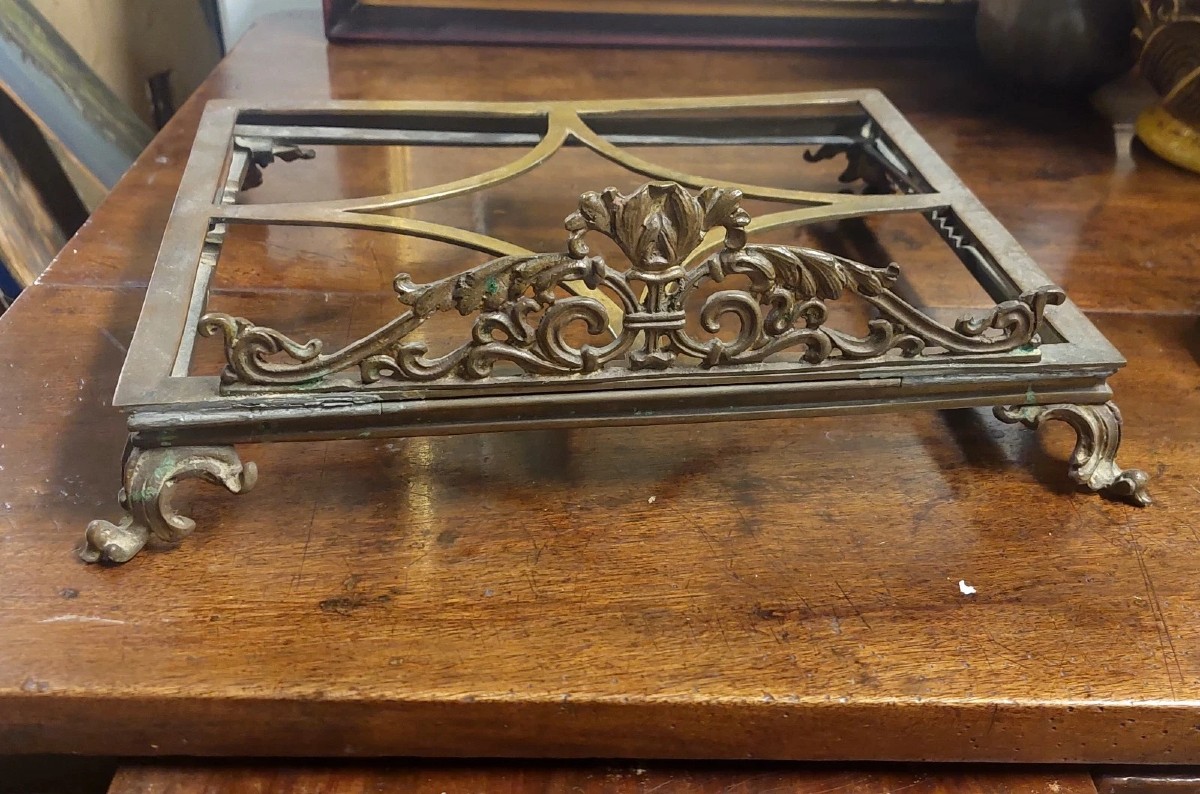 LEGGIO DA TAVOLO IN BRONZO XIX SECOLO-photo-4