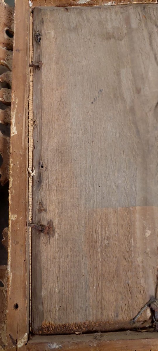Antica Specchiera Legno  Barocca Originale Inizio XVIII secolo Dorata Intagliata-photo-7