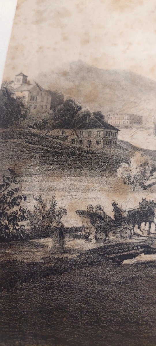 Disegno China Su Carta Con Personaggi Gleichenberg Austria XIX secolo Antico-photo-4