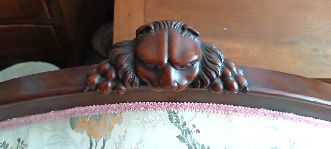 divano a barca Carlo x - Genova prima meta' XIX sec. MANIERA DI HENRY PETERS-photo-3