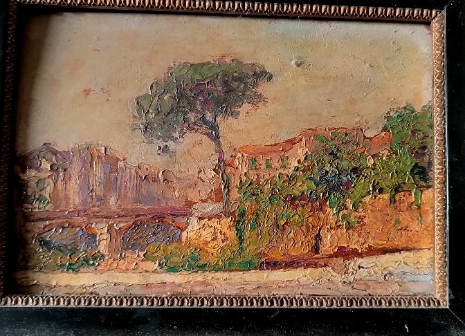 Dipinto fine 800 , olio su tavola impressionista-photo-3