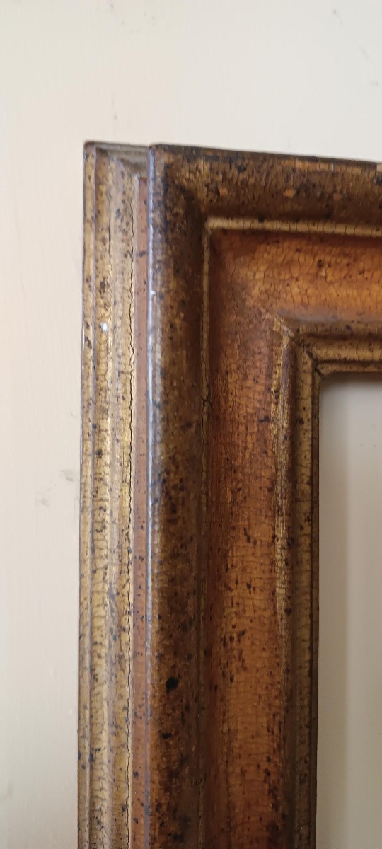 Antica cornice laccata e dorata fine XVII secolo,italia-photo-4