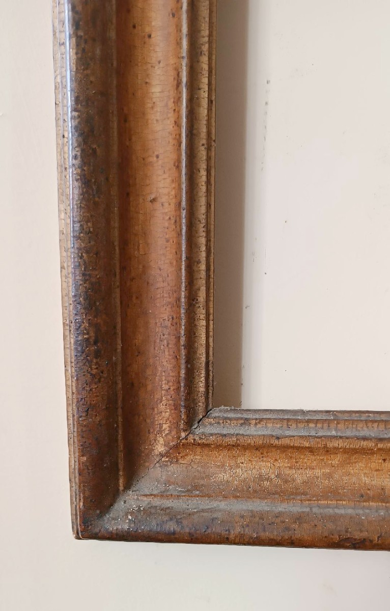 Antica cornice laccata e dorata fine XVII secolo,italia-photo-3