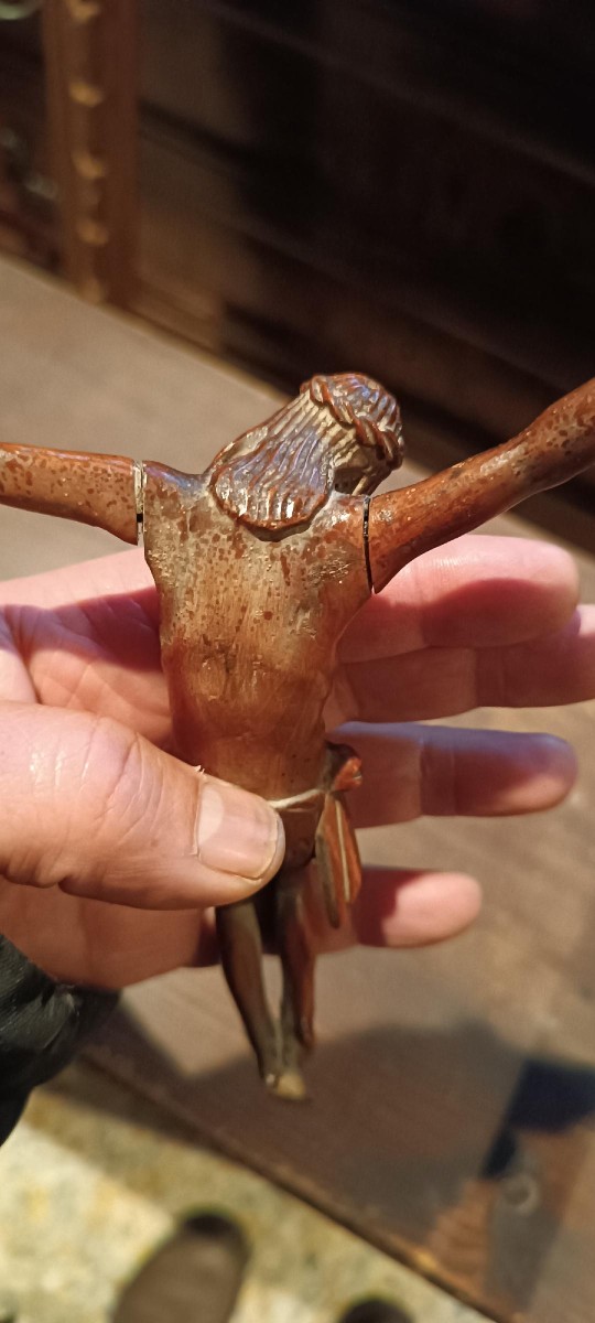 cristo antico in legno di bosso XVIII secolo-photo-3