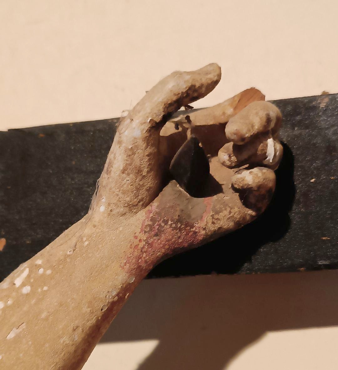 Antico grande cristo in legno policromo fine XVII secolo --photo-6