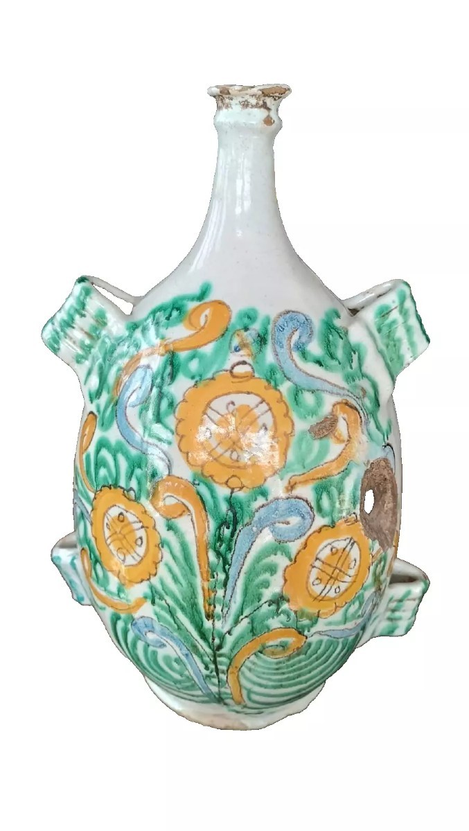   FIASCA  ANTICA IN  MAIOLICA  XVII SECOLO ITALIA MERIDIONALE0-photo-2