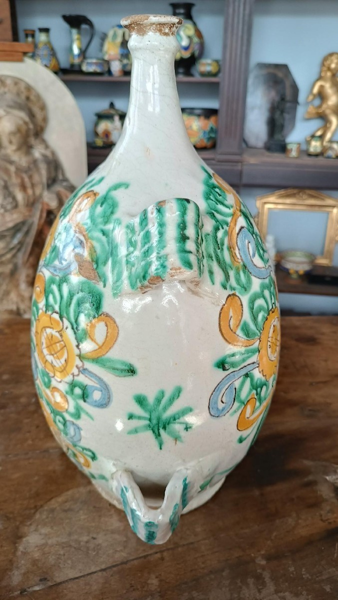   FIASCA  ANTICA IN  MAIOLICA  XVII SECOLO ITALIA MERIDIONALE0-photo-2