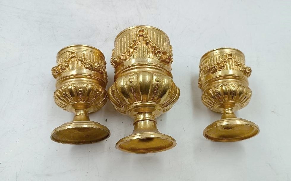 Grande calamaio in bronzo dorato al mercurio del periodo Napoleone III0-photo-1