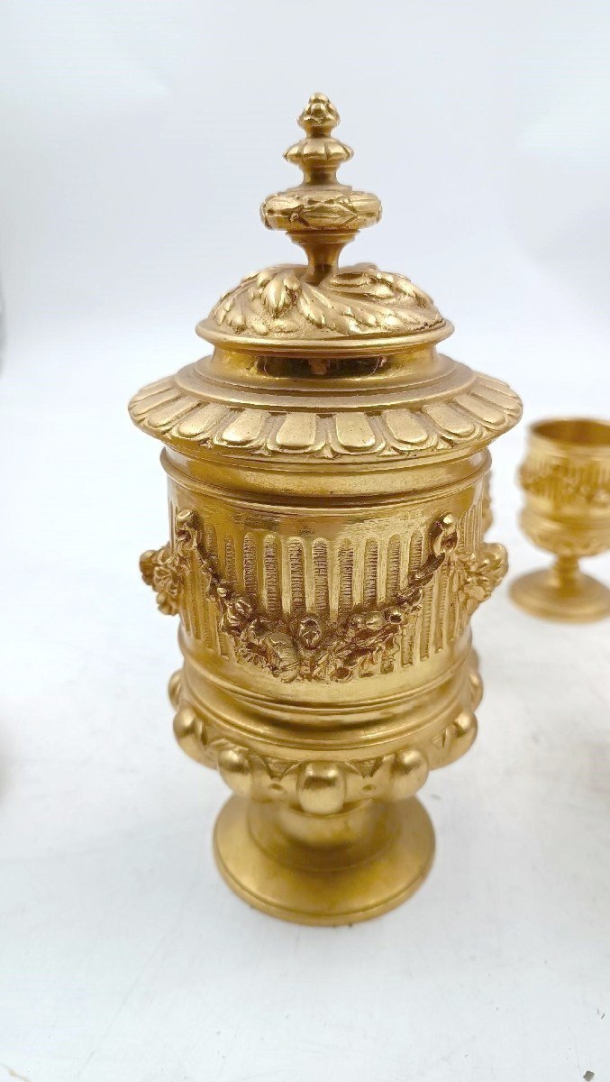 Grande calamaio in bronzo dorato al mercurio del periodo Napoleone III0-photo-2