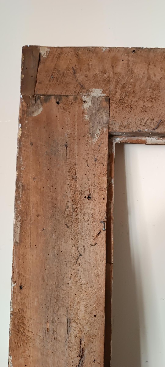 Antica grande cornice laccata e dorata XVII secolo-photo-2