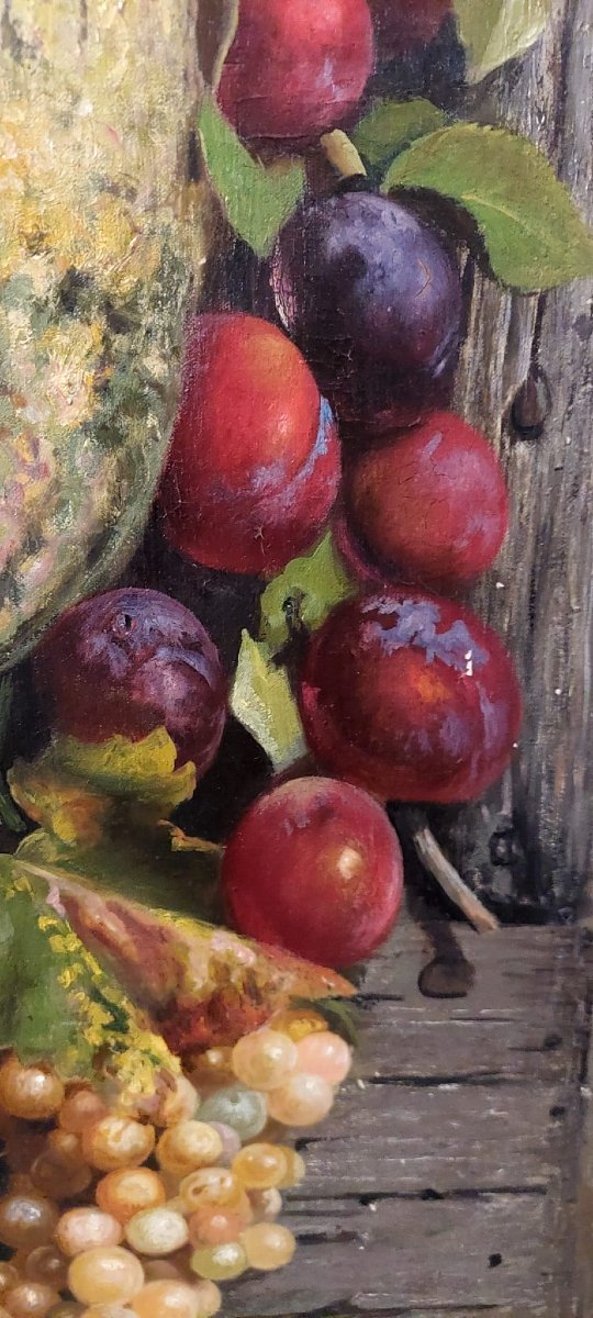 ZINGONI AURELIO FIRENZE   1853-1922 , DIPINTO  OLIO SU TELA, NATURA MORTA. -photo-5