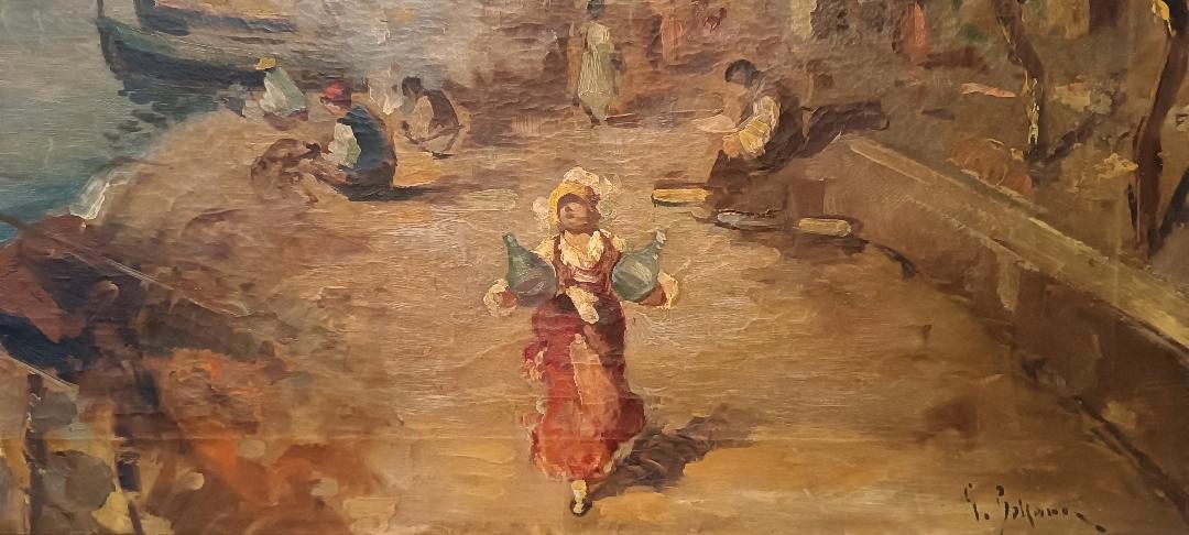 Dipinto olio su tela Sallvatore Balsamo ( Napoli 1894-1922 ) - -photo-4