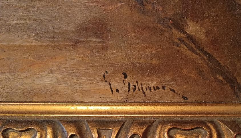 Dipinto olio su tela Sallvatore Balsamo ( Napoli 1894-1922 ) - -photo-1