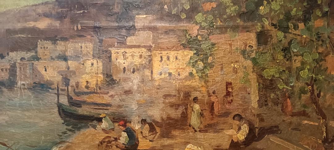 Dipinto olio su tela Sallvatore Balsamo ( Napoli 1894-1922 ) - -photo-2