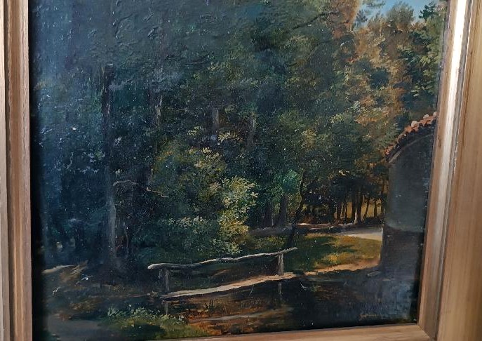 Dipinto olio su tavoletta , GIUSEPPE HAINMANN (Milano 1828-Alessandria d'egitto 1883)-photo-3