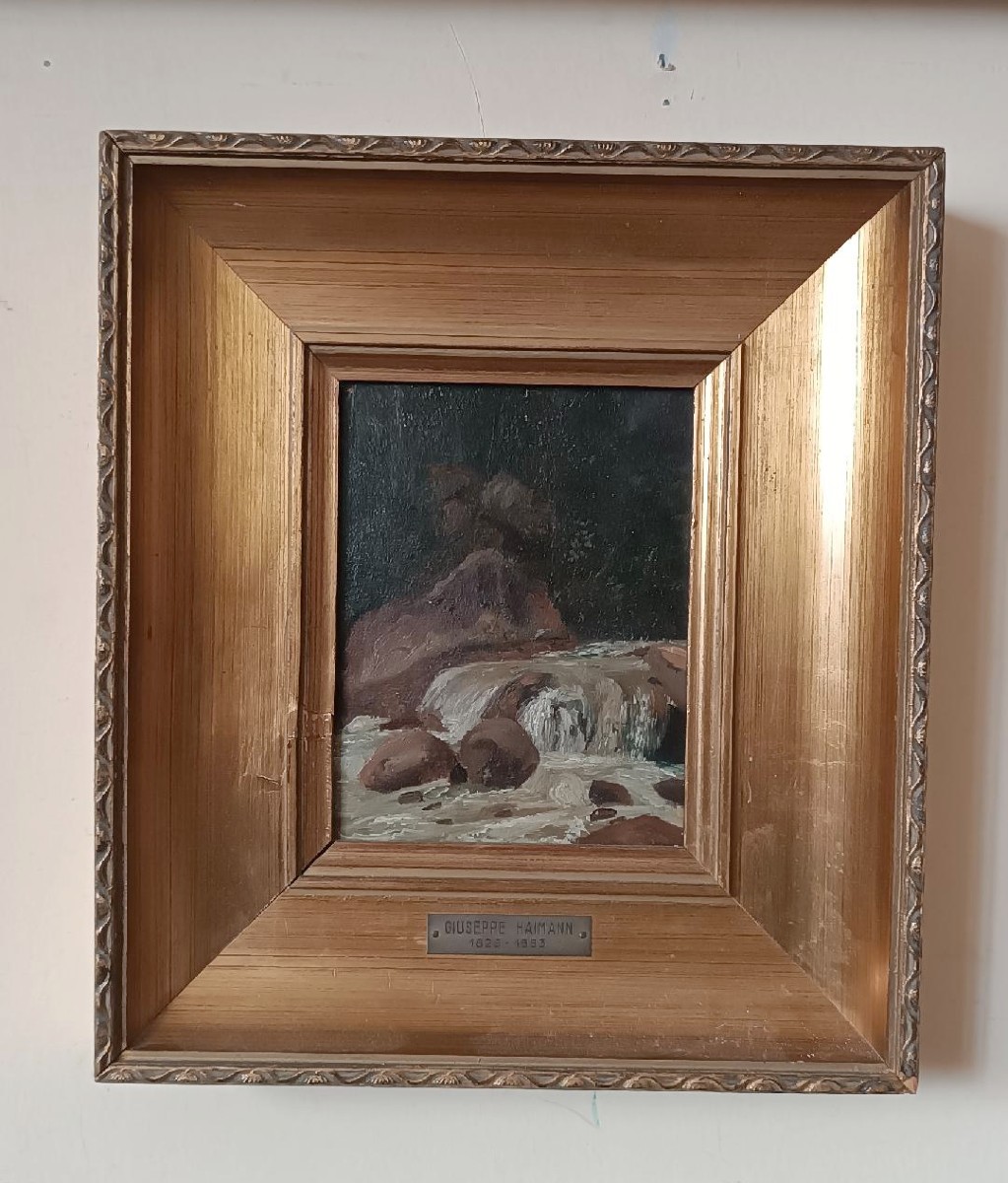 Dipinto olio su tavoletta , GIUSEPPE HAINMANN (Milano 1828-Alessandria d'egitto 1883)