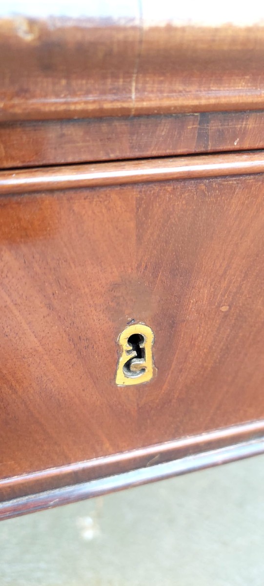 Antico Tavolo Scrittoio In Mogano Luigi Filippo Austria XIX secolo-photo-3