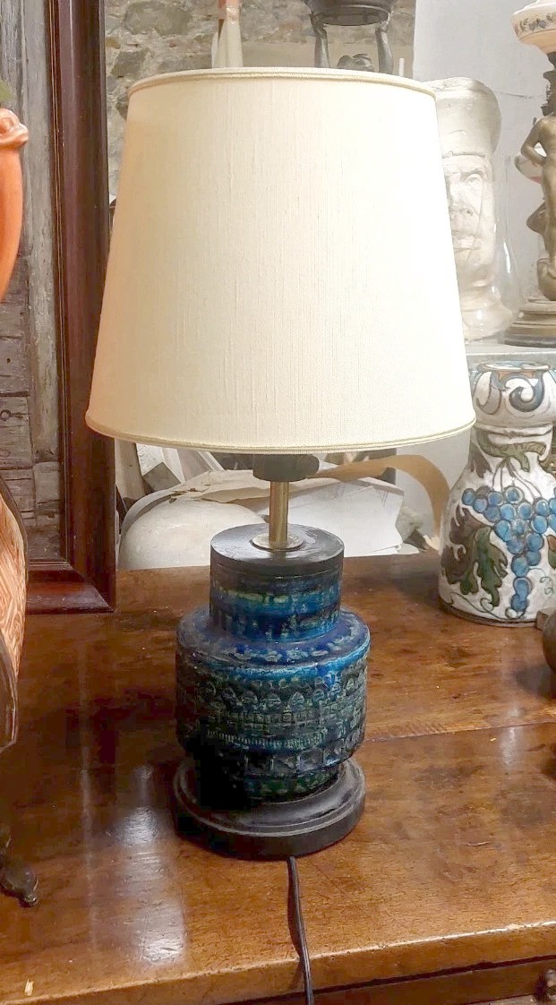 Lampada Da Tavolo Ceramica Aldo Londi Per Bitossi Anni 70-photo-4