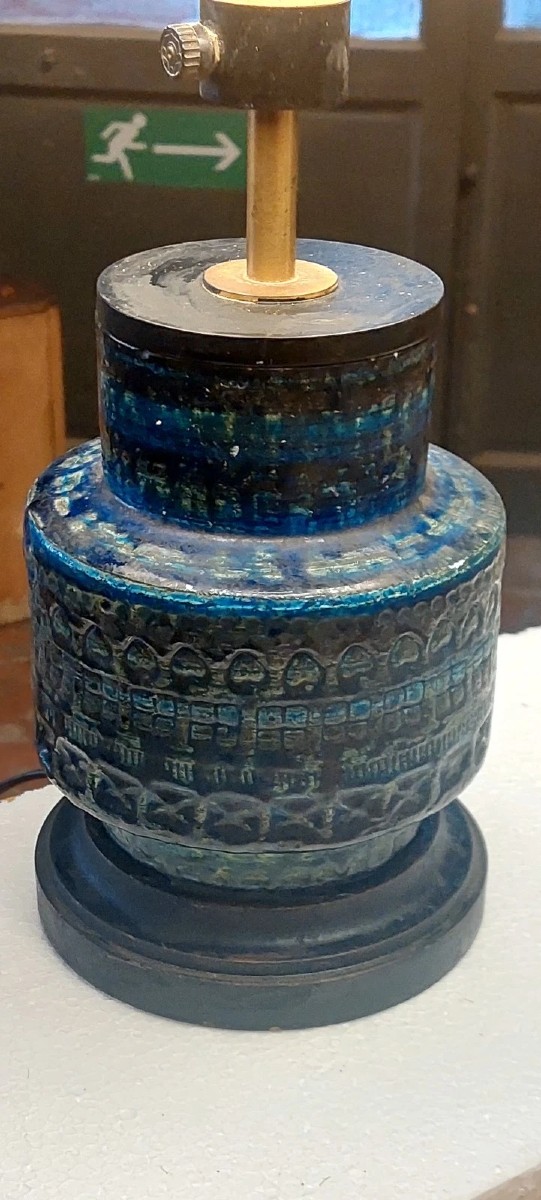 Lampada Da Tavolo Ceramica Aldo Londi Per Bitossi Anni 70-photo-1