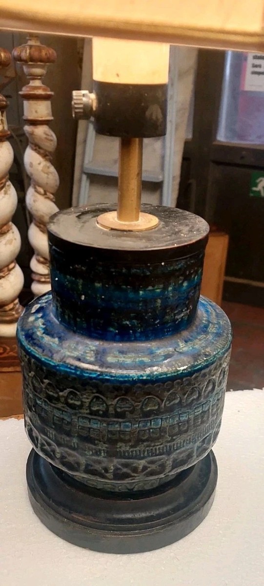 Lampada Da Tavolo Ceramica Aldo Londi Per Bitossi Anni 70-photo-3