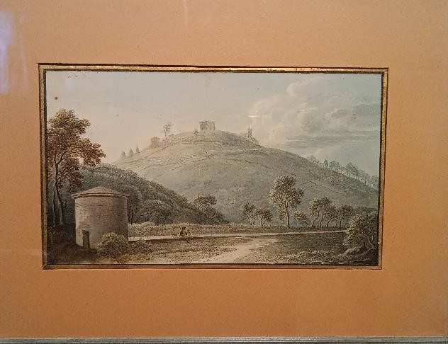 Antico acquerello su carta primi 800 - paesaggio -photo-4