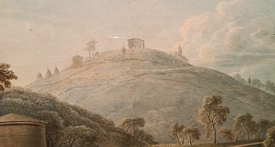 Antico acquerello su carta primi 800 - paesaggio -photo-4