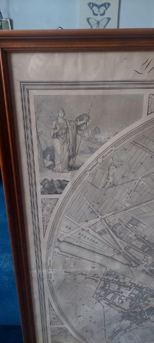Grande carta geografica pianta geometrica citta' di firenze 1843-photo-4