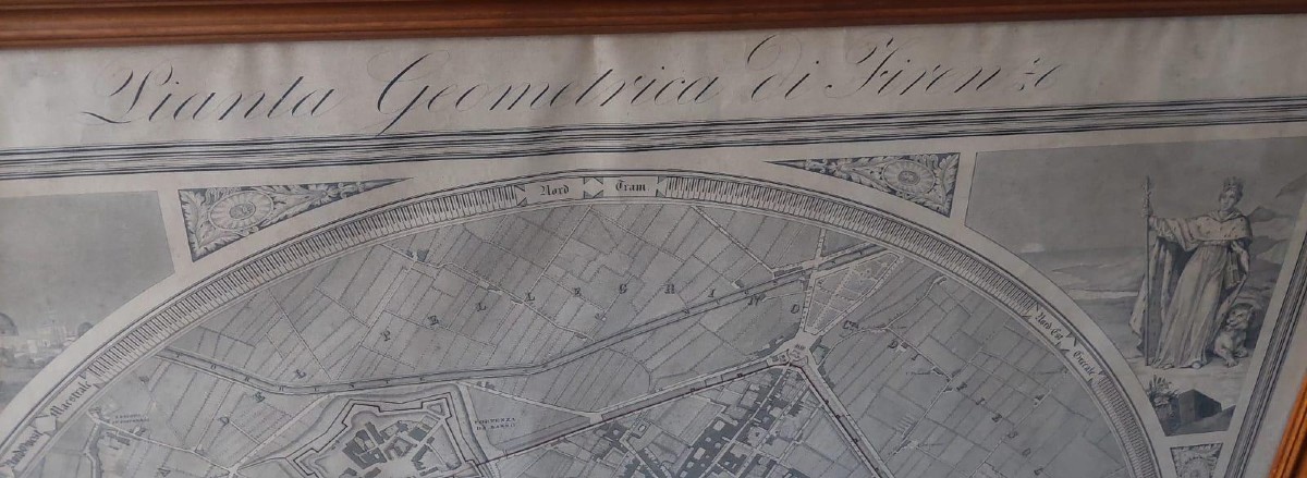 Grande carta geografica pianta geometrica citta' di firenze 1843-photo-1