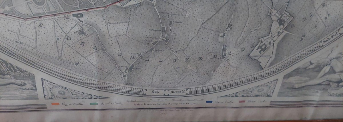 Grande carta geografica pianta geometrica citta' di firenze 1843-photo-3