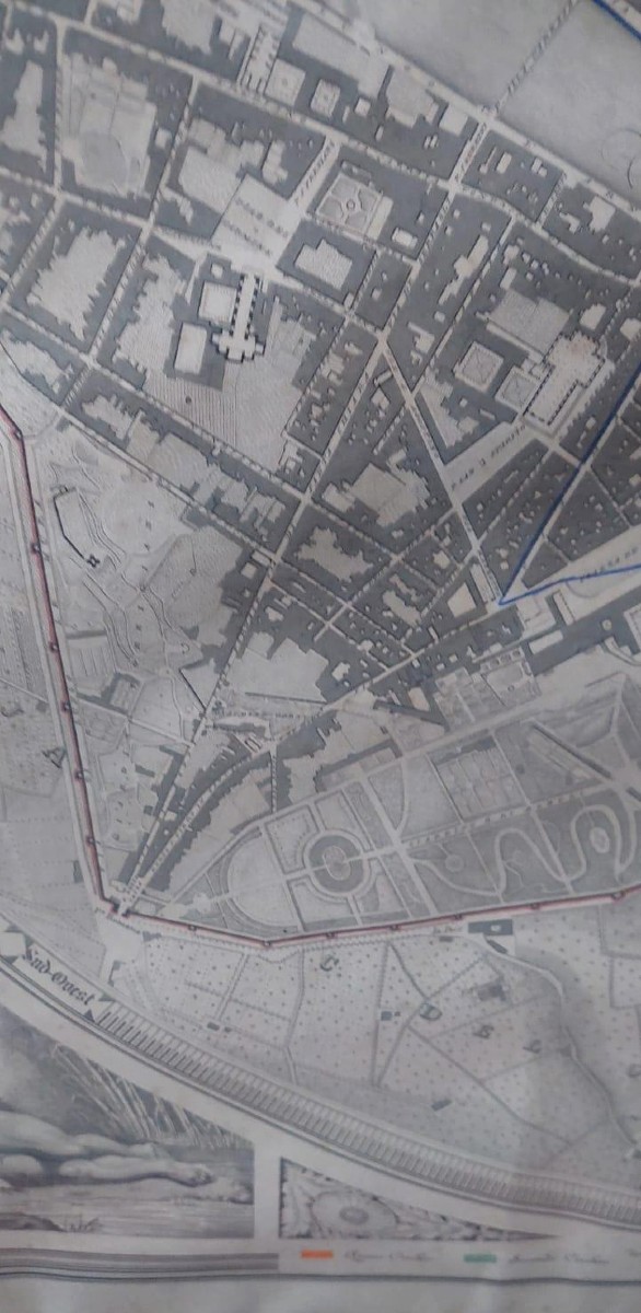 Grande carta geografica pianta geometrica citta' di firenze 1843-photo-5