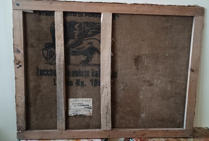 Olio su tela FERRUCCIO FERRI -1953 - "barche siracusa " PERIODO SIRACUSANO-ESPRESSIONISTA-photo-6