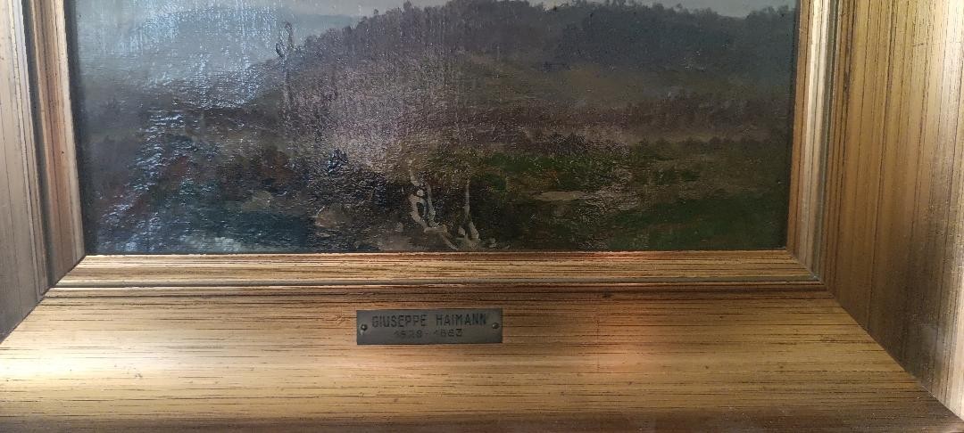 Dipinto olio su tela , GIUSEPPE HAINMANN (Milano 1828-Alessandria d'egitto-photo-2