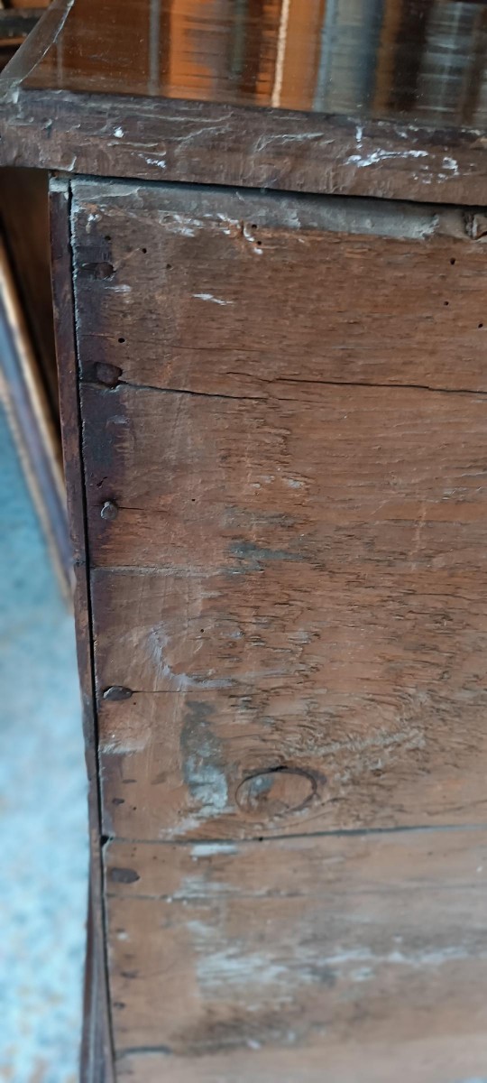 Antico cassettone intarsiato - Italia XVII secolo-photo-8