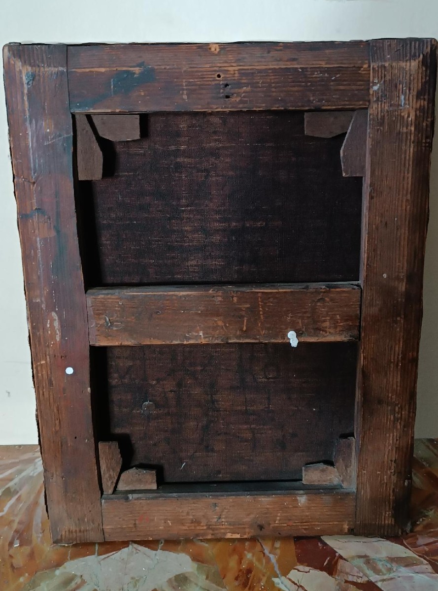 Antico olio su tela " il volto santo di Gesu' Cristo" Ecce Homo-photo-4