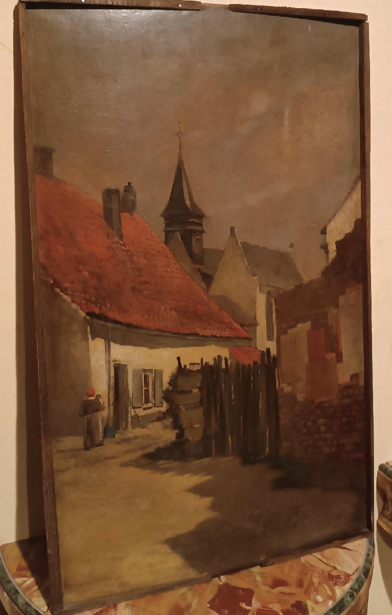 Dipinto XIX secolo -Olio su tavola-scuola europea-photo-3