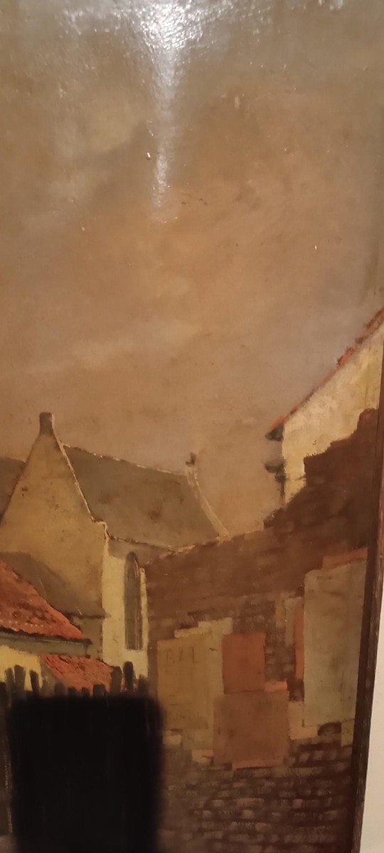 Dipinto XIX secolo -Olio su tavola-scuola europea-photo-3