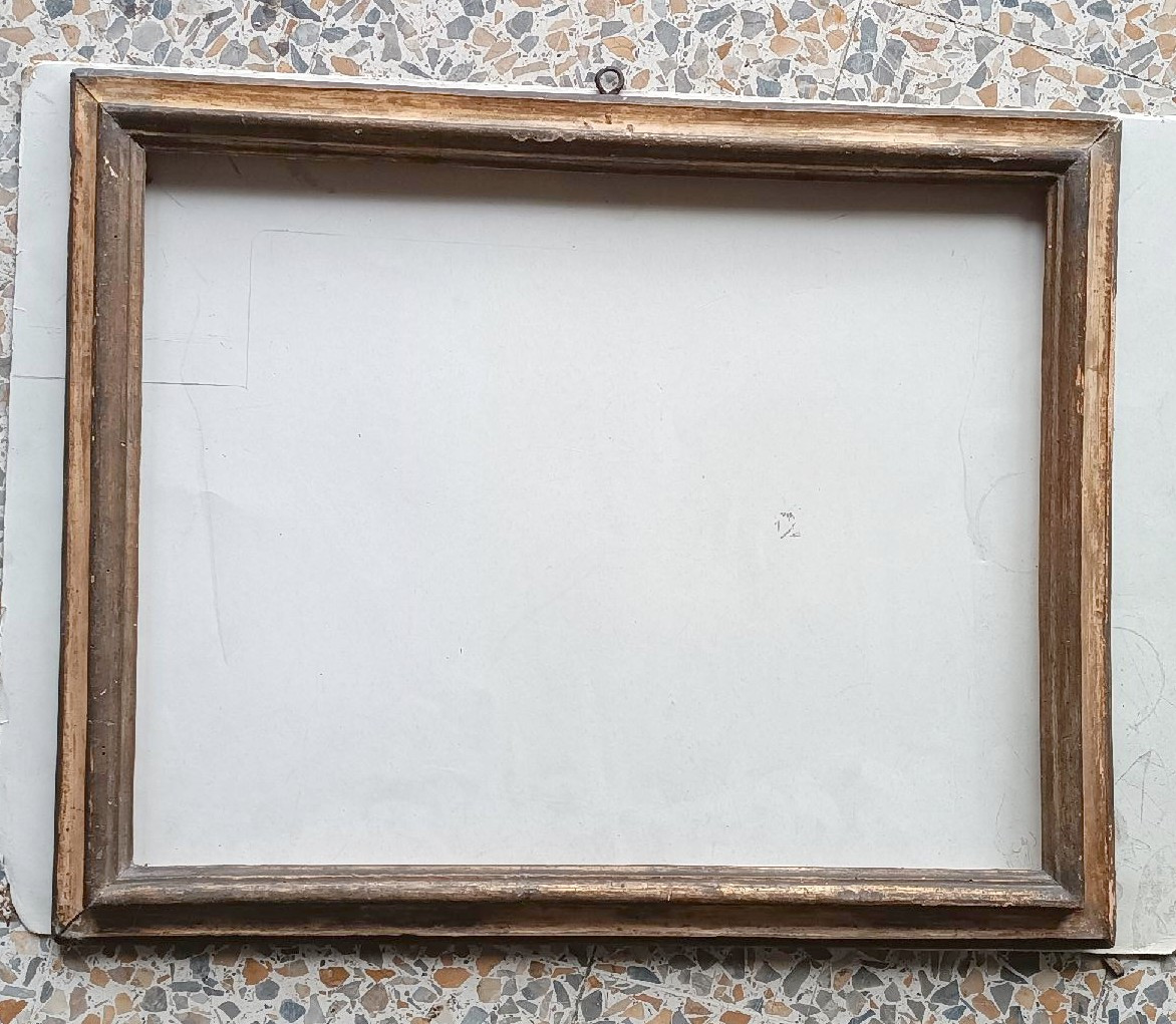 Antica cornice laccata e dorata XVIII secolo toscana-photo-2