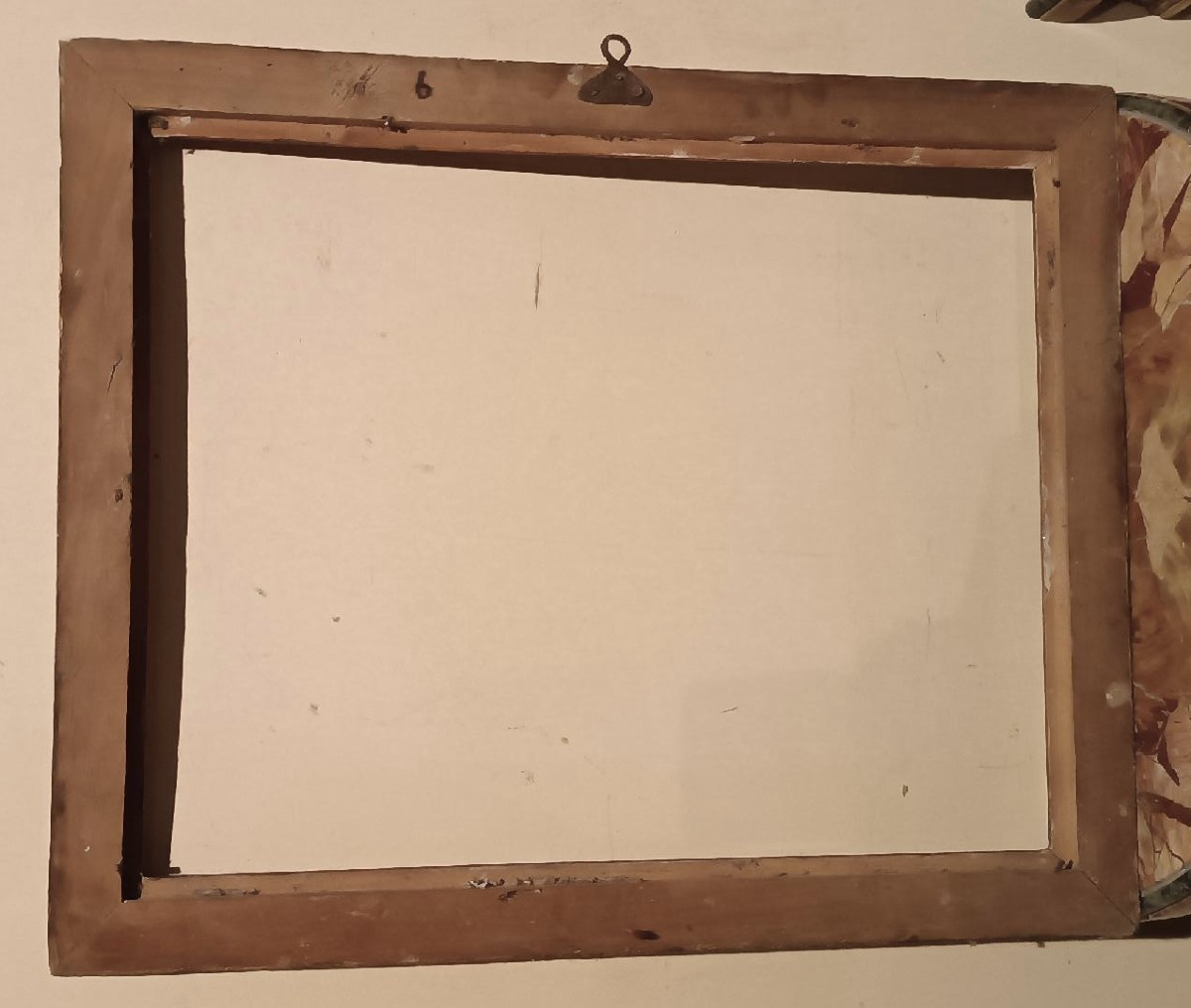 Antica cornice laccata e dorata XVIII secolo toscana-photo-3