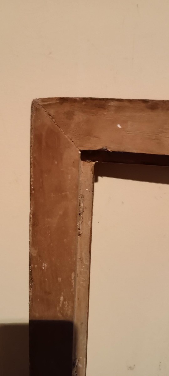 Antica cornice laccata e dorata XVIII secolo toscana-photo-2