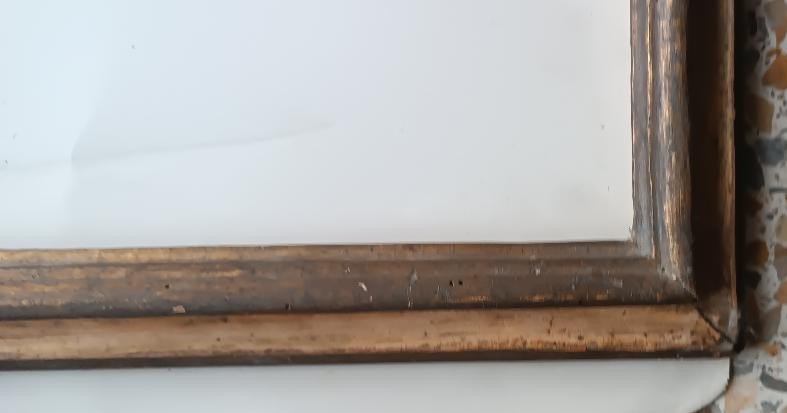 Antica cornice laccata e dorata XVIII secolo toscana-photo-5