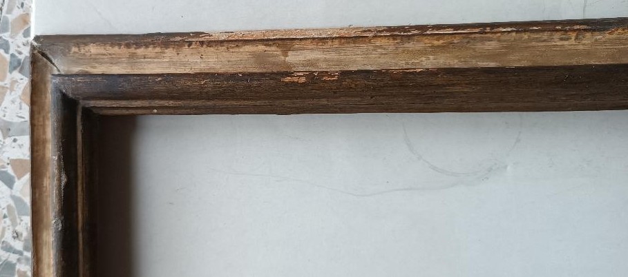 Antica cornice laccata e dorata XVIII secolo toscana-photo-6