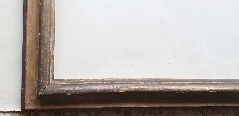 Antica cornice laccata e dorata XVIII secolo toscana-photo-3