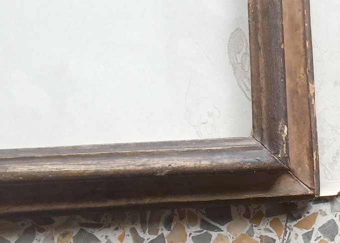 Antica cornice laccata e dorata XVIII secolo toscana-photo-4